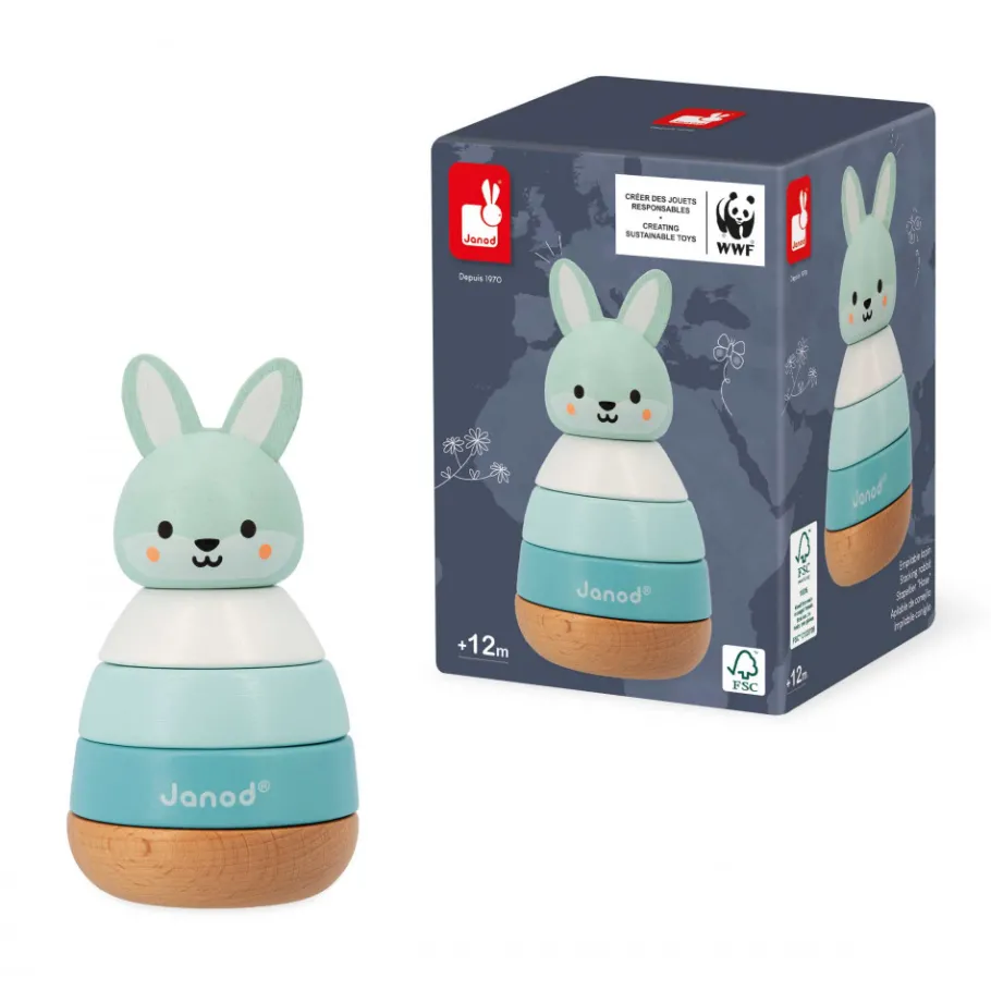 Janod Empilable Lapin - Partenariat WWF®* Manipulation & Encastrement