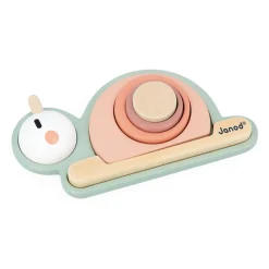 Janod Empilable Sensoriel Escargot Sweet Cocoon* Puzzles En Bois Premier Âge