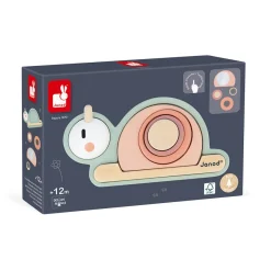 Janod Empilable Sensoriel Escargot Sweet Cocoon* Puzzles En Bois Premier Âge