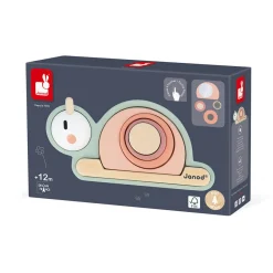 Janod Empilable Sensoriel Escargot Sweet Cocoon* Puzzles En Bois Premier Âge