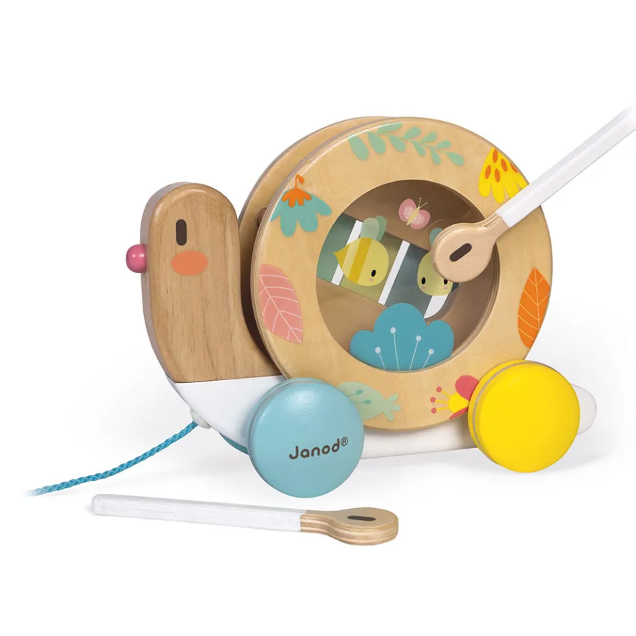Janod Escargot à Promener Pure (bois)* Jouets Musicaux|Jouets À Promener & À Pousser