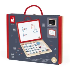 Janod Essentiel - Mallette de Lettres Cursives 4 en 1* Jeux Éducatifs Primaire|Jeux Éducatifs Chiffres & Lettres
