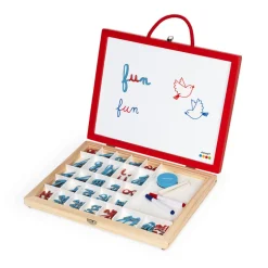 Janod Essentiel - Mallette de Lettres Cursives 4 en 1* Jeux Éducatifs Primaire|Jeux Éducatifs Chiffres & Lettres