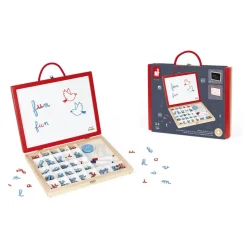 Janod Essentiel - Mallette de Lettres Cursives 4 en 1* Jeux Éducatifs Primaire|Jeux Éducatifs Chiffres & Lettres