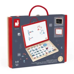 Janod Essentiel - Mallette de Lettres Cursives 4 en 1* Jeux Éducatifs Primaire|Jeux Éducatifs Chiffres & Lettres