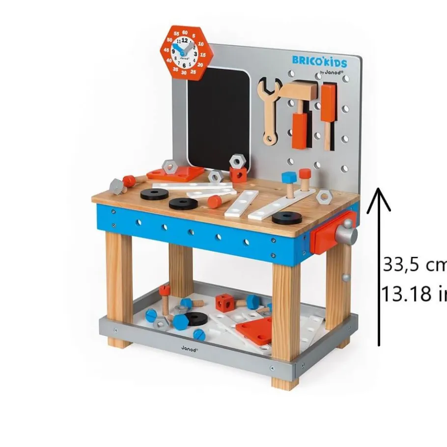 Janod Etabli magnétique géant Brico'Kids (bois)* Établis, Outils & Bricolage
