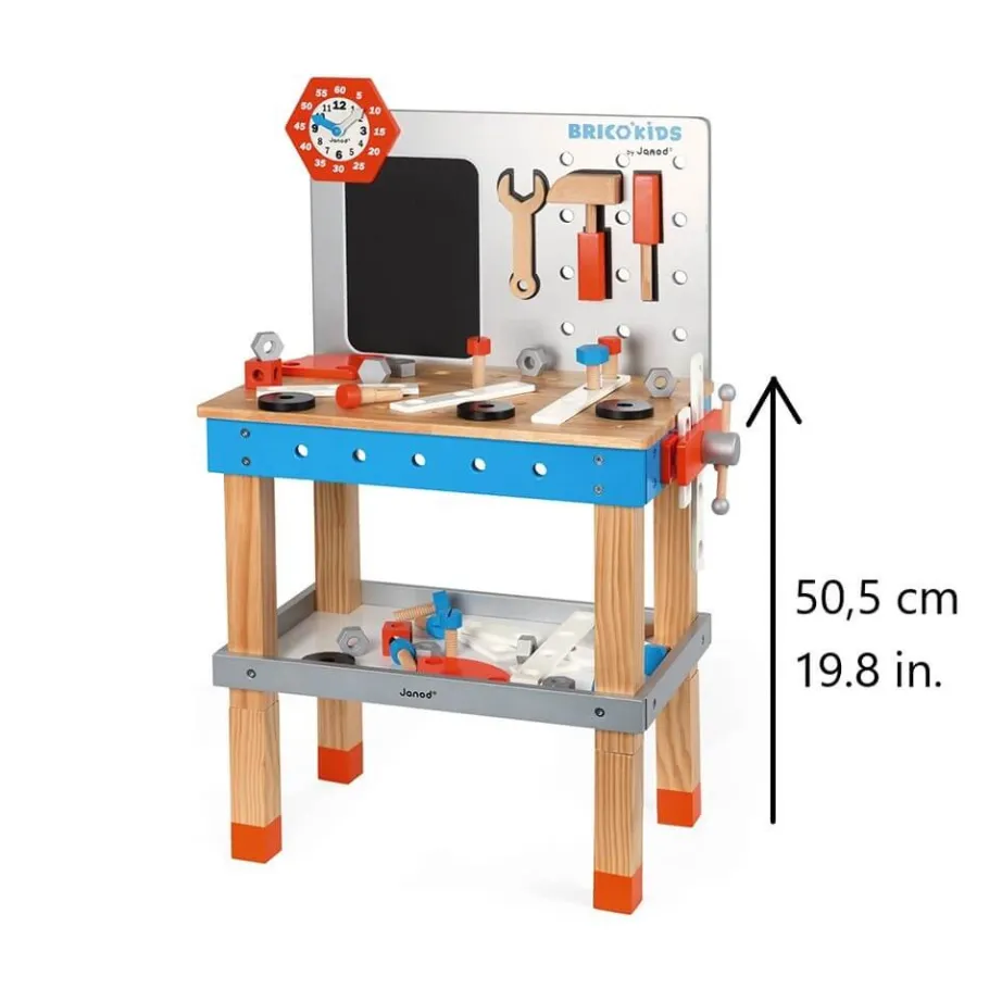 Janod Etabli magnétique géant Brico'Kids (bois)* Établis, Outils & Bricolage