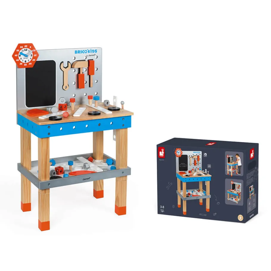 Janod Etabli magnétique géant Brico'Kids (bois)* Établis, Outils & Bricolage
