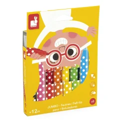 Janod Feutres Jumbo x8* Peinture Par Numéro & Coloriage