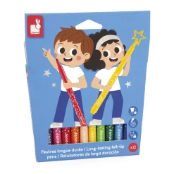 Janod Feutres Longue Durée x12* Peinture Par Numéro & Coloriage