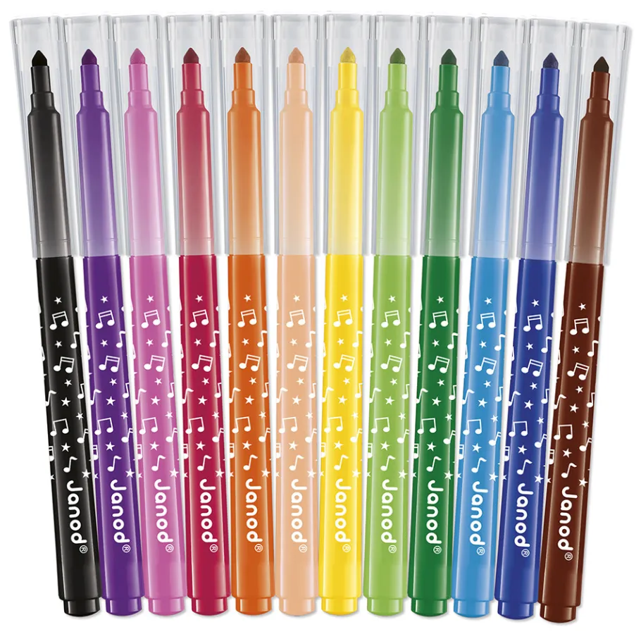 Janod Feutres Longue Durée x12* Peinture Par Numéro & Coloriage