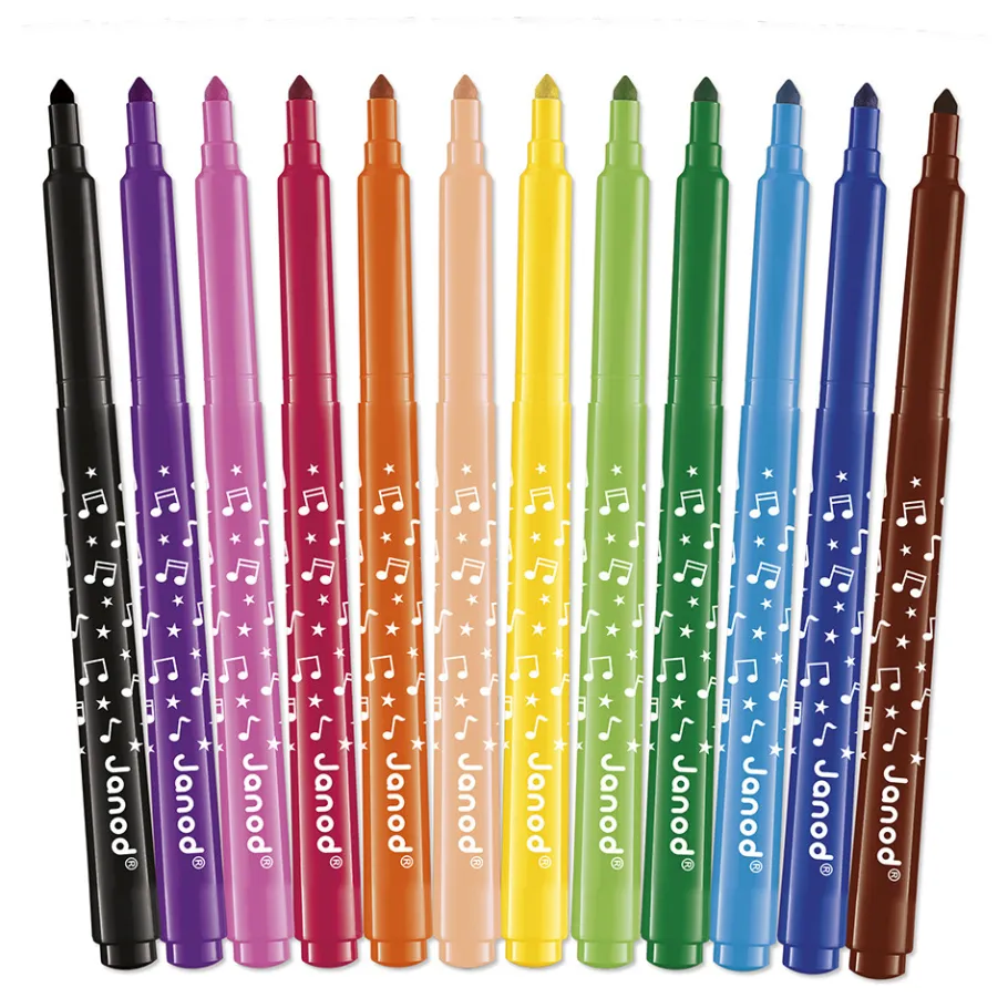 Janod Feutres Longue Durée x12* Peinture Par Numéro & Coloriage