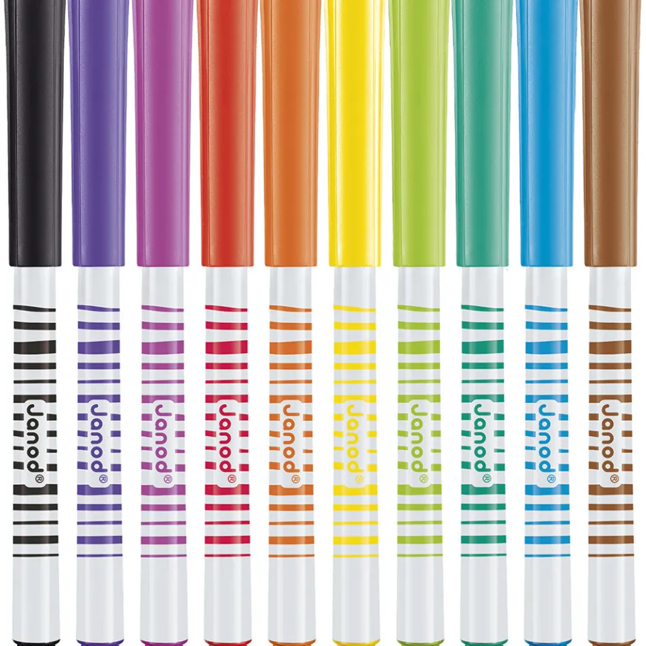 Janod Feutres Pinceaux x10* Peinture Par Numéro & Coloriage