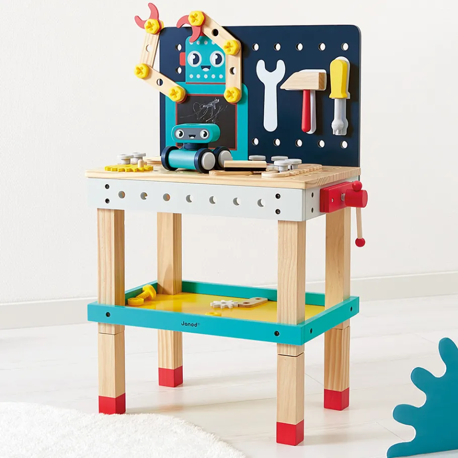 Janod Grand Établi Robot Brico'Kids* Établis, Outils & Bricolage