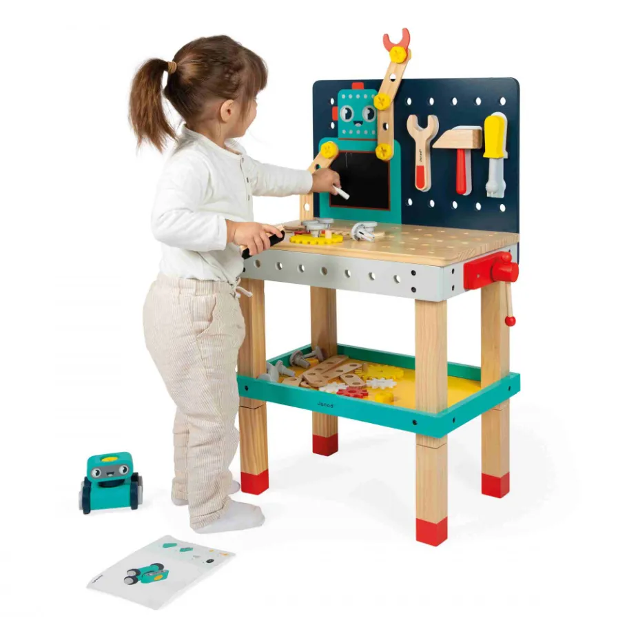 Janod Grand Établi Robot Brico'Kids* Établis, Outils & Bricolage