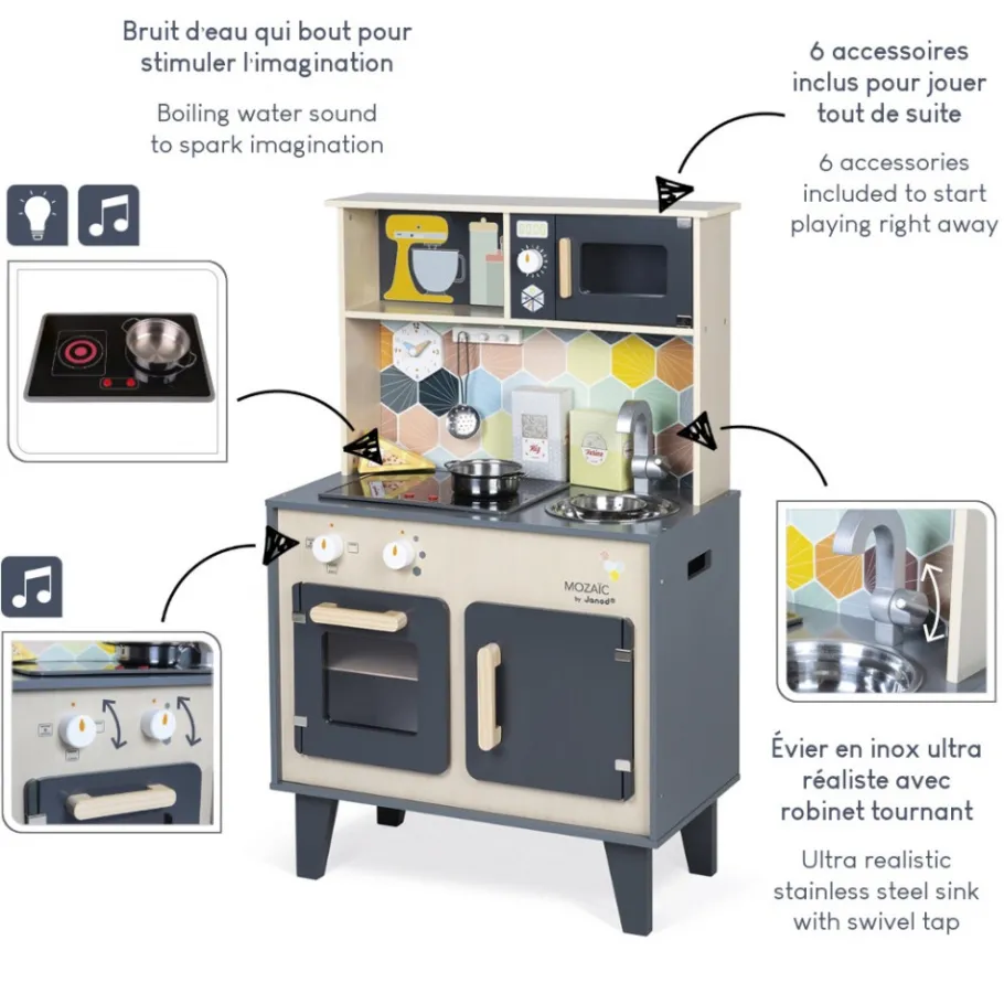 Janod Grande Cuisine Mozaïc en bois* Cuisines, Dinettes & Marchandes