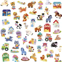 Janod Grandes Gommettes Animaux de la Ferme x50* Mosaïques & Gommettes