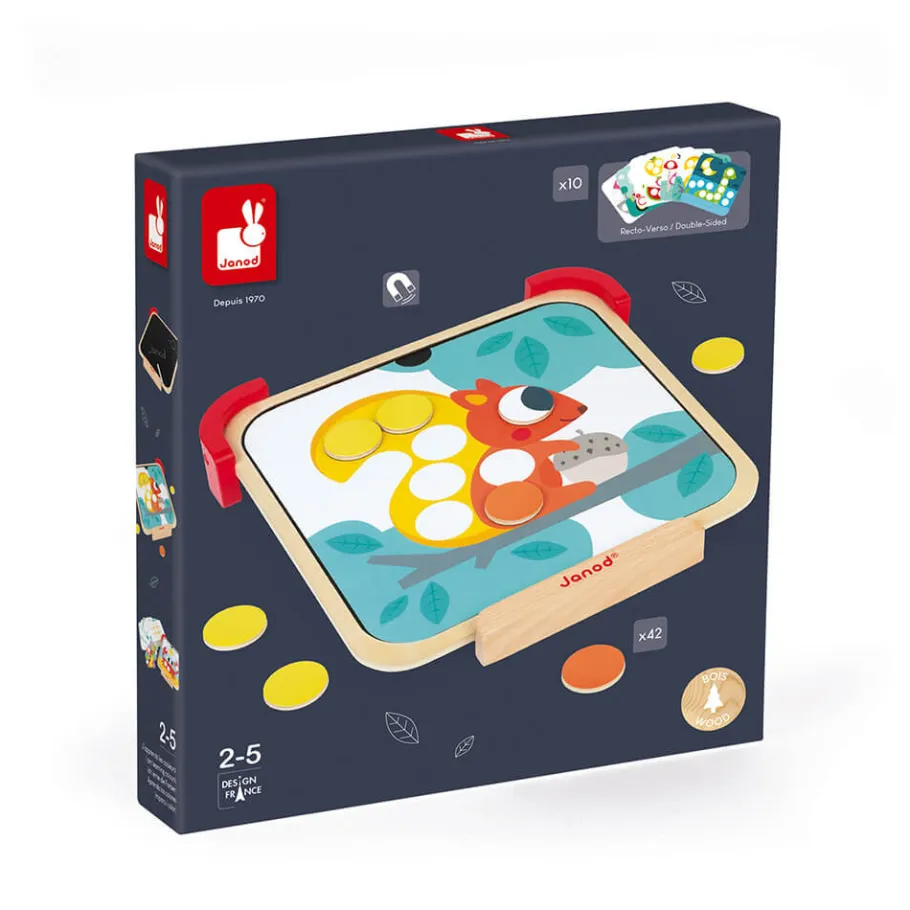 Janod J'Apprends les Couleurs - Pastilles Magnétiques (bois)* Jeux Éducatifs Maternelle|Formes & Couleurs