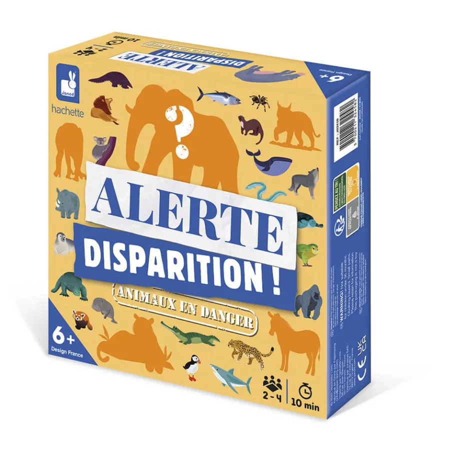 Janod Jeu Alerte Disparition ! Animaux Menacés* Jeux De Mémoire & D'Associations|Jeux Éducatifs Primaire