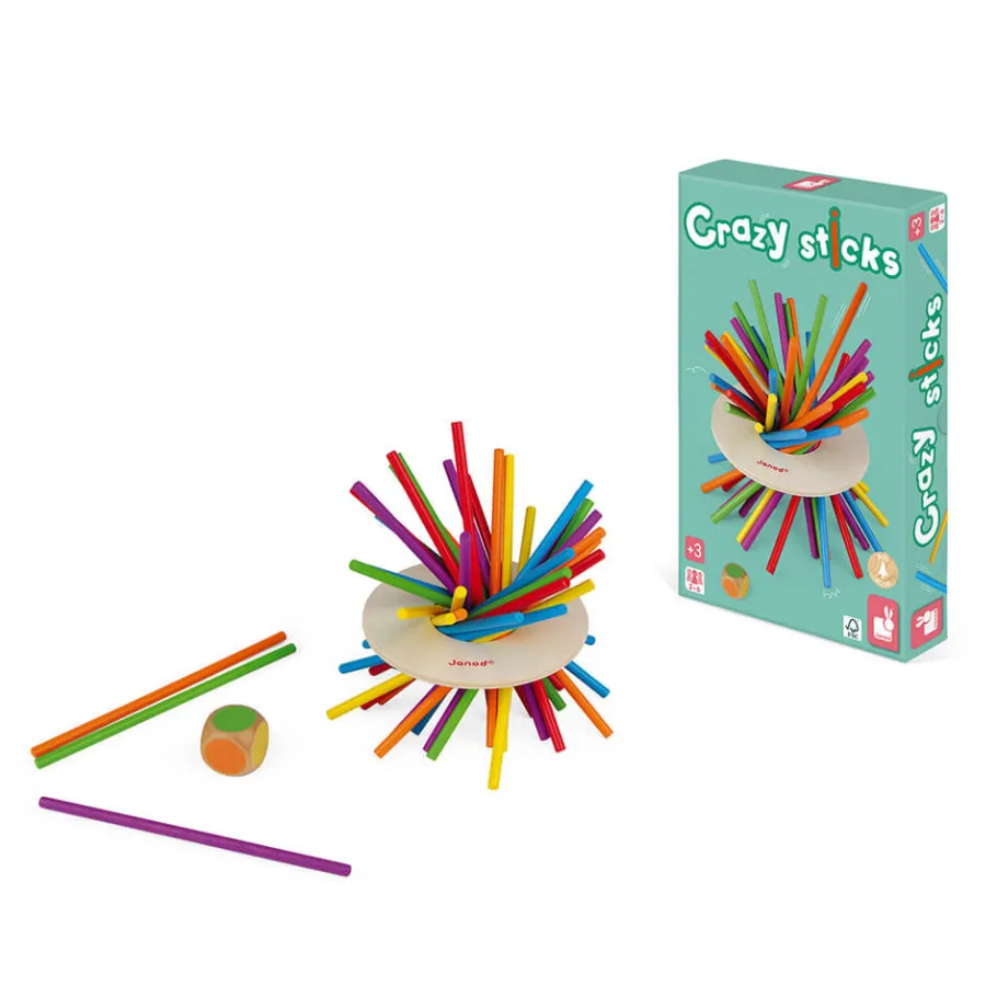 Janod Jeu d'Adresse - Crazy Sticks (bois)* Jeux D'Équilibre