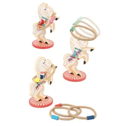 Janod Jeu de Lancer d'Anneaux Chevaux Applepop* Jeux De Lancer