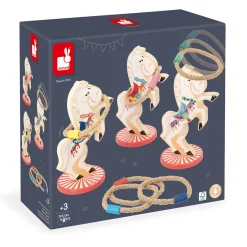 Janod Jeu de Lancer d'Anneaux Chevaux Applepop* Jeux De Lancer