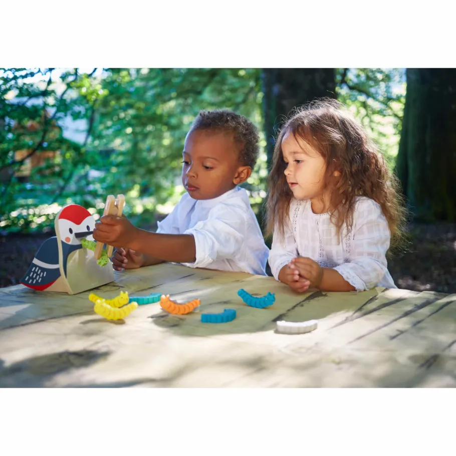 Janod Jeu des Couleurs Pic Pic et des Chenilles - Partenariat WWF®* Jeux De Mémoire & D'Associations|Jeux Éducatifs Maternelle