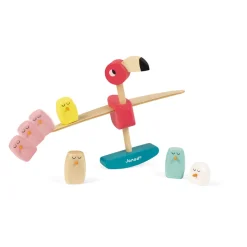 Janod Jeu d'équilibre flamant rose (bois)* Jeux D'Équilibre