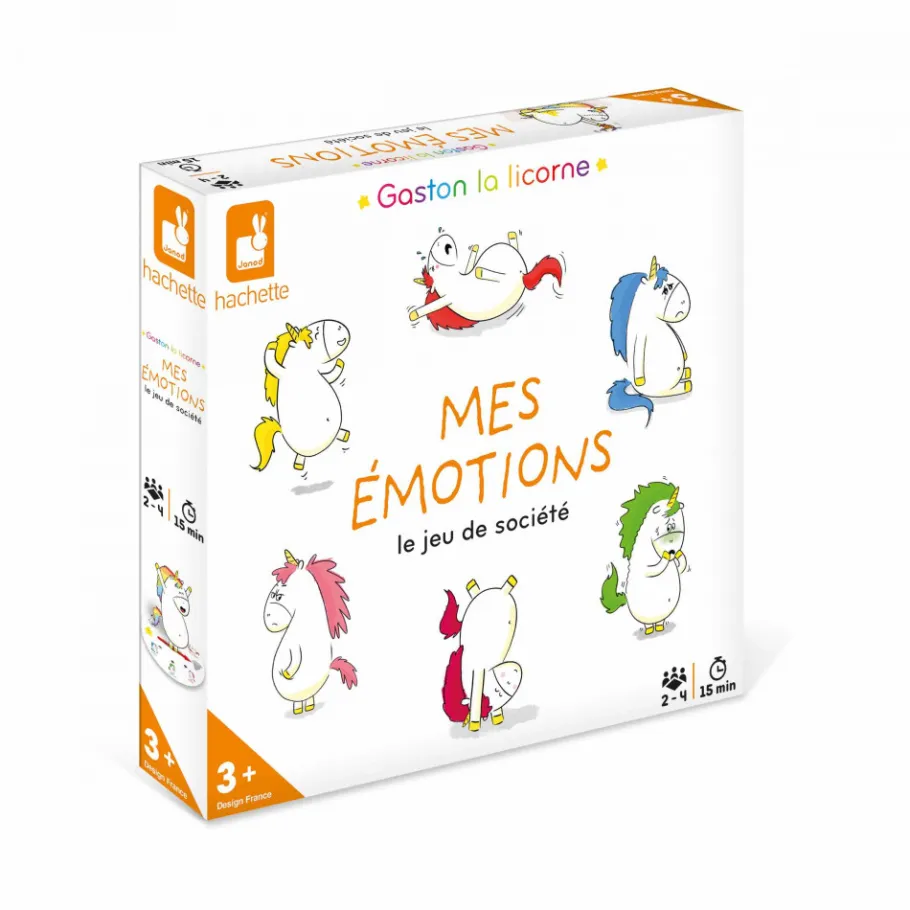 Janod Jeu Gaston la Licorne - Mes Emotions* Jeux De Rapidité & De Stratégie|Jeux De Parcours