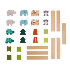 Janod Jeu Les Animaux Equilibristes en bois - Partenariat WWF®* Jeux D'Équilibre