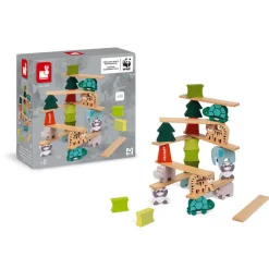 Janod Jeu Les Animaux Equilibristes en bois - Partenariat WWF®* Jeux D'Équilibre