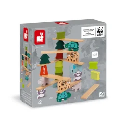 Janod Jeu Les Animaux Equilibristes en bois - Partenariat WWF®* Jeux D'Équilibre