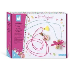 Janod Kit Créatif - 2 Bijoux Fioles Gourmandises à Créer* Collection "Les Ateliers Bijoux" & Les Perles