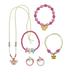 Janod Kit Créatif - 6 Bijoux Jolis Papillons Magic Fairies* Collection "Les Ateliers Bijoux" & Les Perles