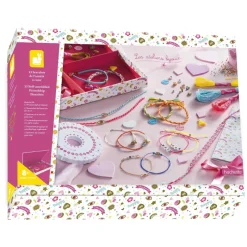 Janod Kit Créatif - 13 Bracelets de l'Amitié à Créer* Collection "Les Ateliers Bijoux" & Les Perles