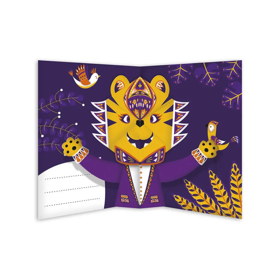 Janod Kit Créatif - 6 Cartes Pop-Up Animaux à Créer* Créations 3D|Tampons & Papeterie