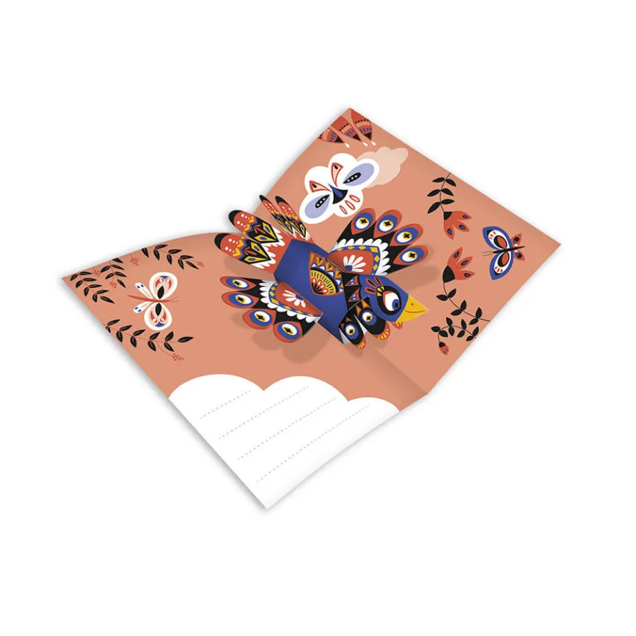 Janod Kit Créatif - 6 Cartes Pop-Up Animaux à Créer* Créations 3D|Tampons & Papeterie