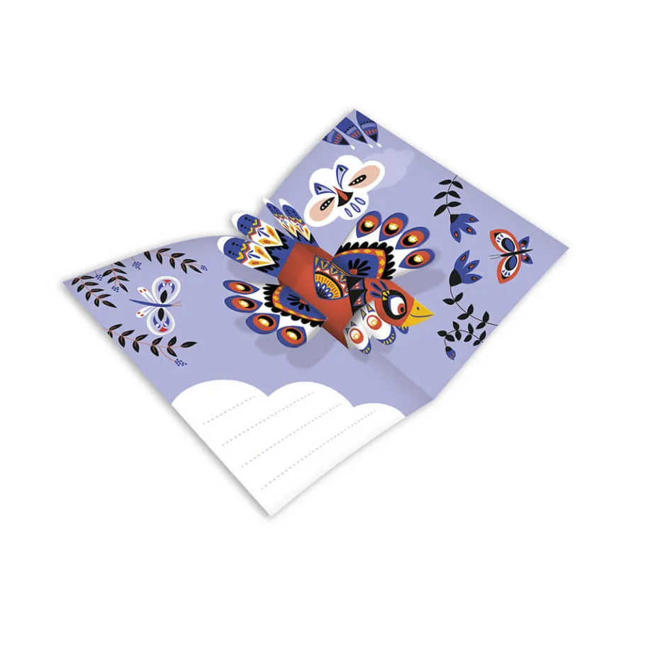 Janod Kit Créatif - 6 Cartes Pop-Up Animaux à Créer* Créations 3D|Tampons & Papeterie