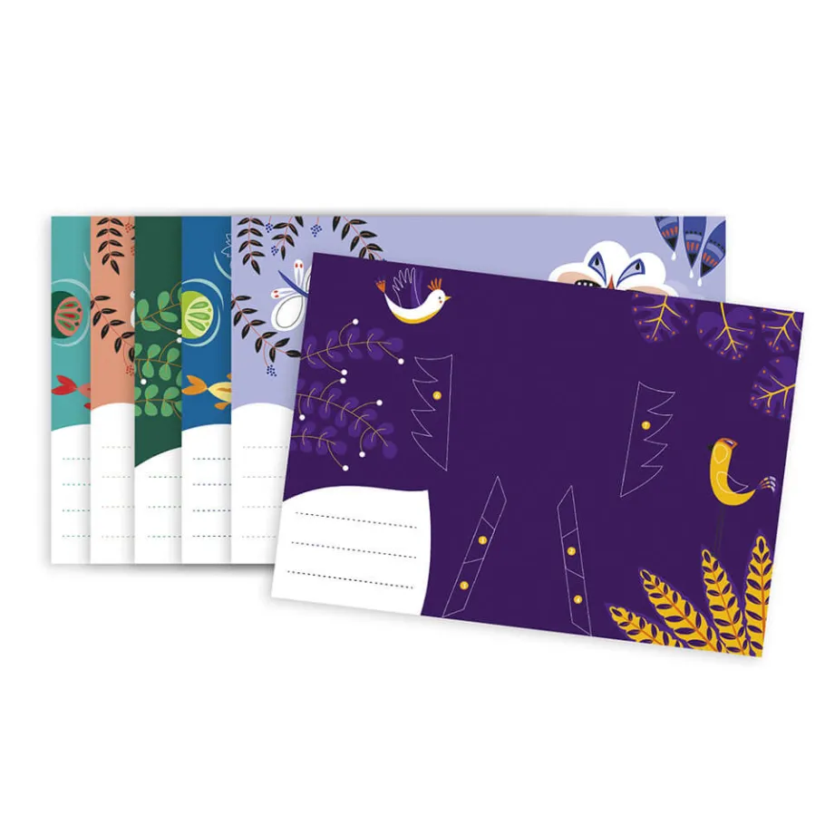 Janod Kit Créatif - 6 Cartes Pop-Up Animaux à Créer* Créations 3D|Tampons & Papeterie