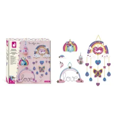 Janod Kit Créatif - Coffret Multi-Activités Arc-En-Ciel* Créations 3D|Sable, Paillettes, Dorure & Strass
