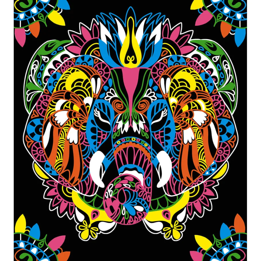 Janod Kit Créatif - Coffret Multi-Activités 17 Réalisations Animaux* Créations 3D|Peinture Par Numéro & Coloriage