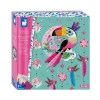 Janod Kit Créatif - Coffret Multi-Activités 11 Décos Girly* Créations 3D|Sable, Paillettes, Dorure & Strass