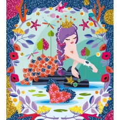 Janod Kit Créatif - Coffret Multi-Activités 11 Décos Girly* Créations 3D|Sable, Paillettes, Dorure & Strass