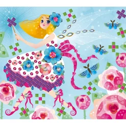 Janod Kit Créatif - Coffret Multi-Activités 11 Décos Girly* Créations 3D|Sable, Paillettes, Dorure & Strass