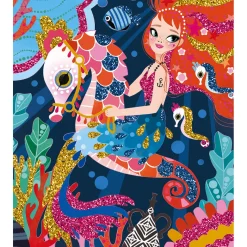 Janod Kit Créatif - Coffret Multi-Activités 11 Décos Girly* Créations 3D|Sable, Paillettes, Dorure & Strass