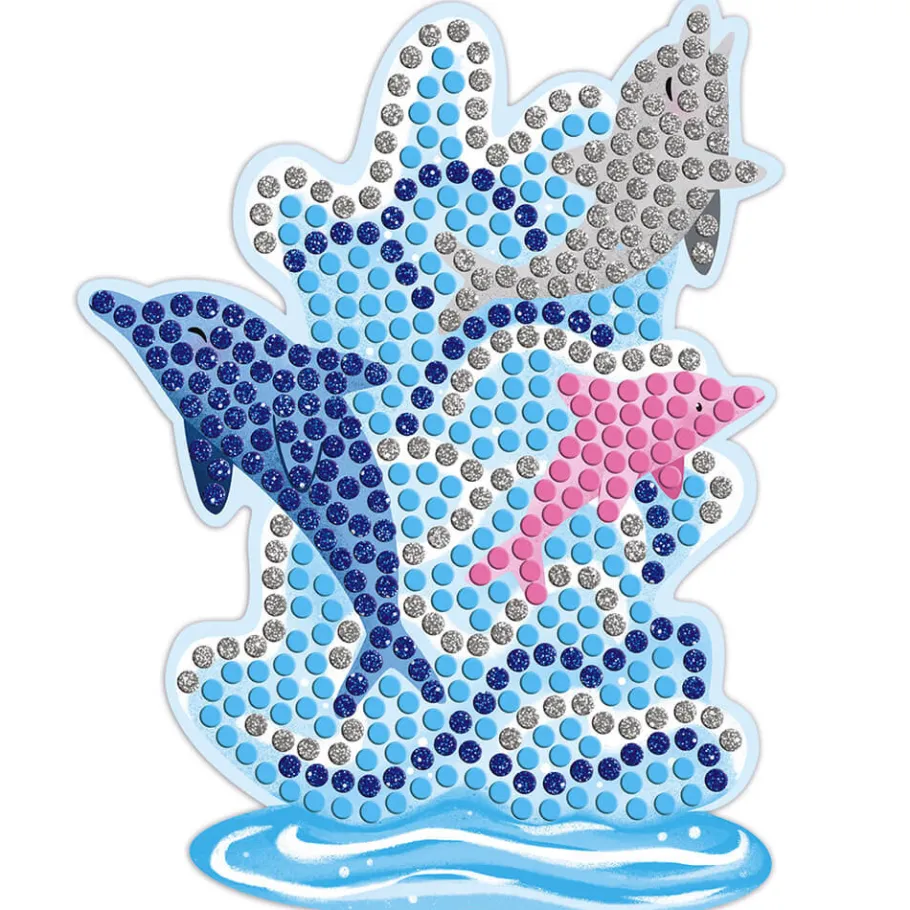 Janod Kit Créatif - Mosaïques Dauphins et Sirènes* Mosaïques & Gommettes|Collection "Les Ateliers Du Calme"