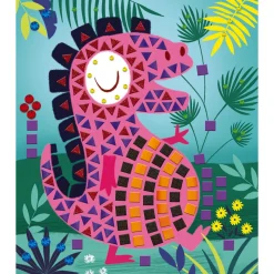 Janod Kit Créatif - Mosaïques Dinosaures* Mosaïques & Gommettes|Collection "Les Ateliers Du Calme"