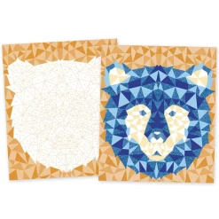 Janod Kit Créatif - Mosaïques Mousse Animaux de la Forêt* Mosaïques & Gommettes|Collection "Les Ateliers Du Calme"