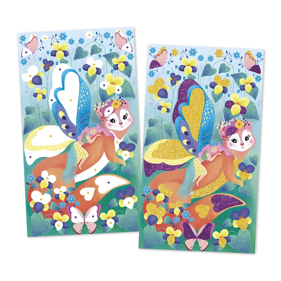 Janod Kit Créatif - Paillettes Magic Fairies* Sable, Paillettes, Dorure & Strass