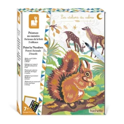Janod Kit Créatif - Peinture par Numéro Animaux de la Forêt* Peinture Par Numéro & Coloriage